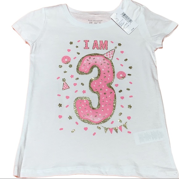 Children’s Place Baby Toddler I am 3 T-shirt Sz 3T